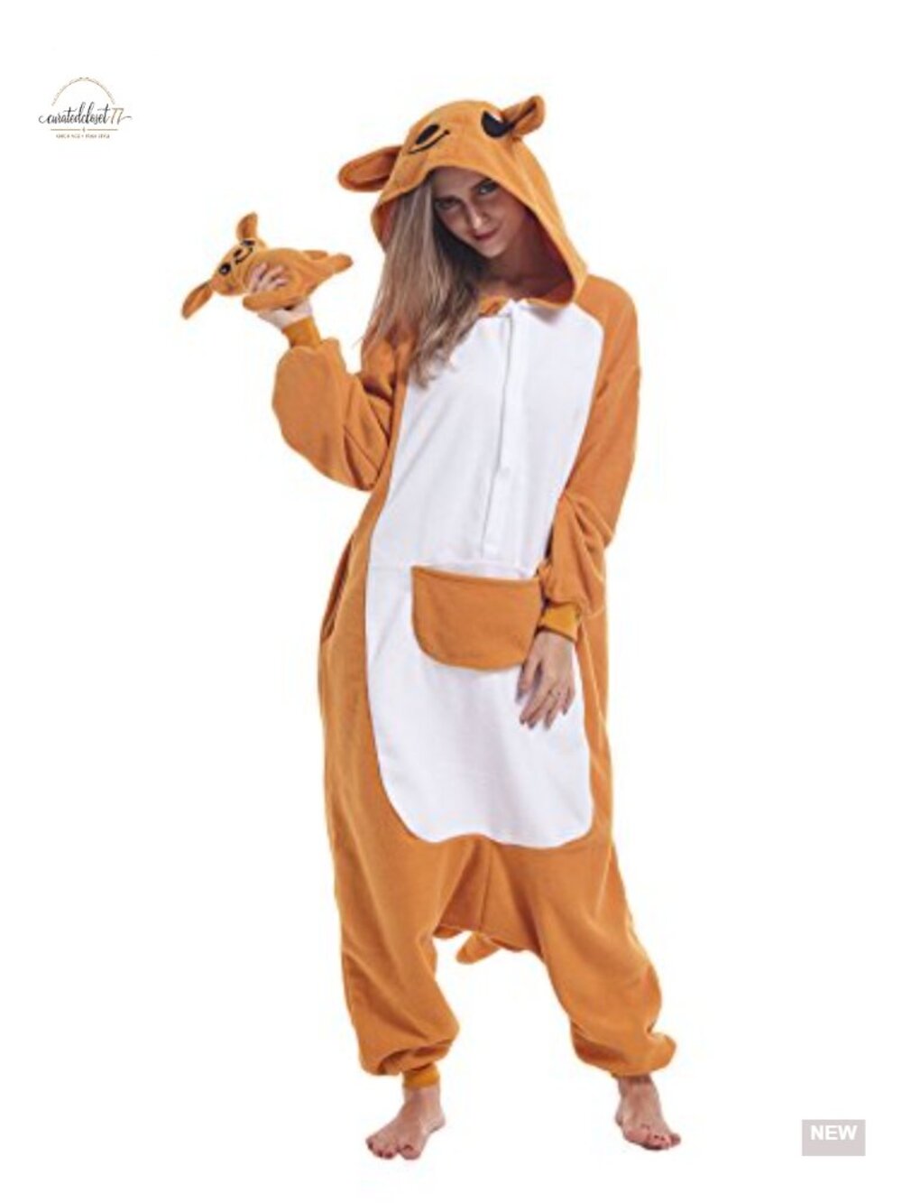 Unisex Animal Onesie Onesie Pajamas Cosplay Costume with Pockets